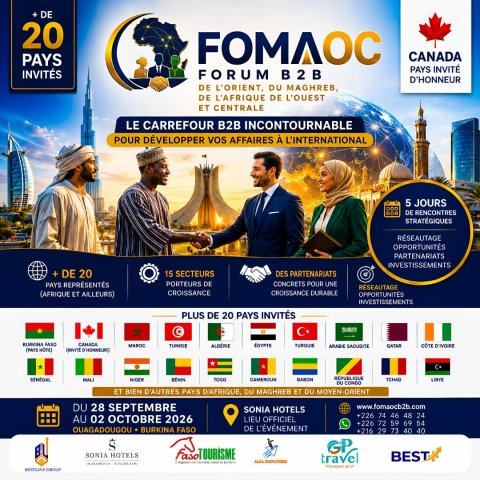 Ouagadougou accueille le FOMAOC, un forum B2B dédié aux opportunités d'affaires internationales