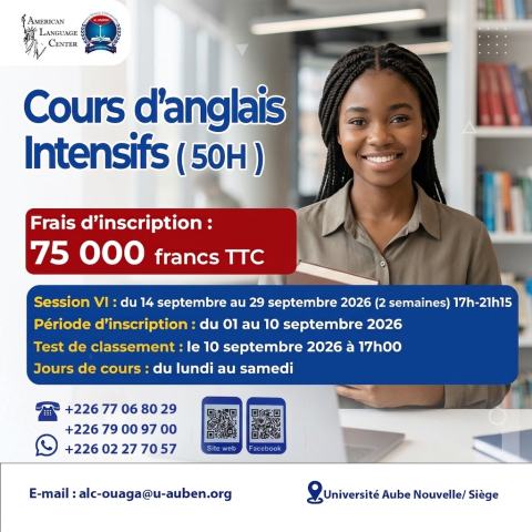 Centre américain de langue : Cours d'anglais Intensifs (50H)